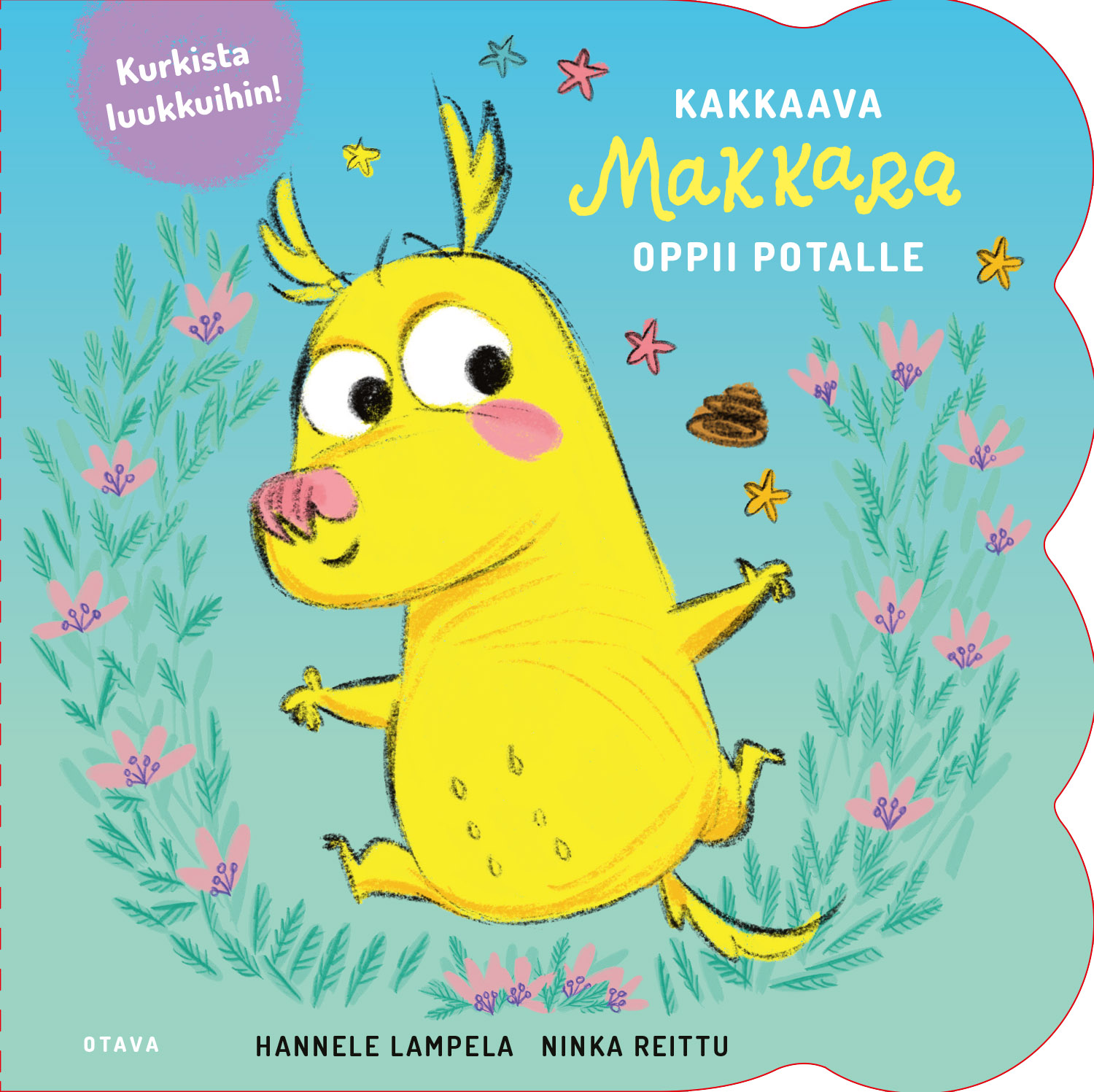 Kakkaava Makkara oppii potalle -kirjan kansi, kuva: Ninka Reittu